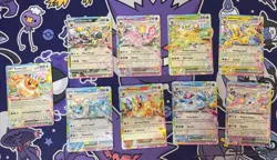 COMPLETE Eeveelution English EX 9 Card Set NM - Prismatic Evolutions - Image 1