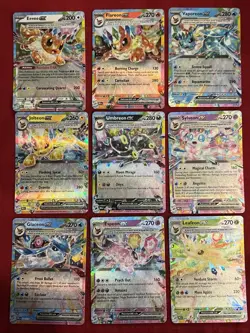 9 Card Eeveelution EX Complete Set NM Prismatic Evolutions Umbreon Eevee English - Image 2