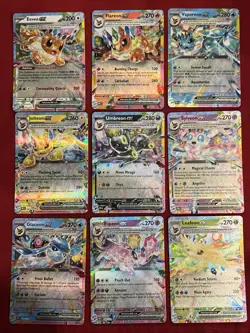 9 Card Eeveelution EX Complete Set NM Prismatic Evolutions Umbreon Eevee English - Image 3