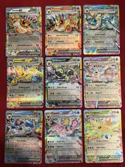 9 Card Eeveelution EX Complete Set NM Prismatic Evolutions Umbreon Eevee English - Image 4