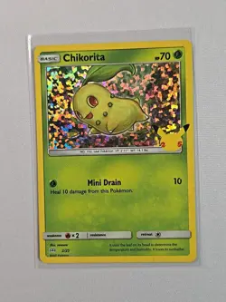 Pokemon McDonald's 25th Anniversary Chikorita 2/25 HOLO Card 2021 NM - Image 1