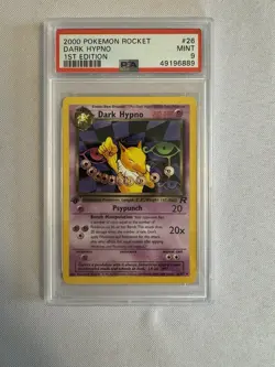 2000 Pokemon - 1st Edition Dark Hypno Rare - Team Rocket 26/82 - PSA 9 Mint! - Image 1