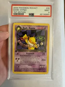 2000 Pokemon - 1st Edition Dark Hypno Rare - Team Rocket 26/82 - PSA 9 Mint! - Image 2