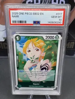 2025 One Piece Nami EB02-017 Extra Booster: Anime 25th Collection Foil PSA 10 - Image 1