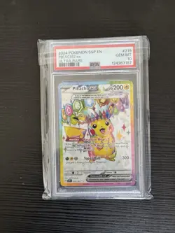 Pikachu ex 219/191 Ultra Rare Pokemon Surging Sparks 2024 PSA 10 - Image 1