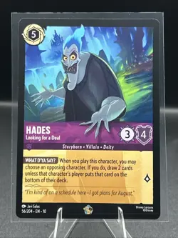 Hades - Looking for a Deal 56/204 Disney Lorcana Whispers in the Well Legendary - Image 1