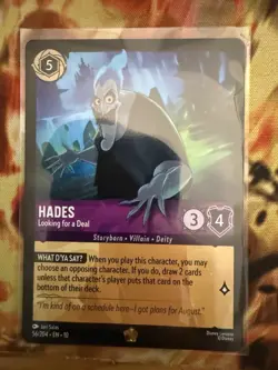 Hades Looking For A Deal Legendary 56/204 Disney Lorcana Whispers In The Well - Image 1