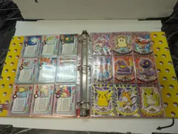 Pokemon Topps Cards Series 1 Blue Logo COMPLETE SET 90/90 With Binder - Image 3