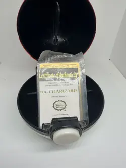 23K Gold Plated CHARIZARD Trading Card 1999 Pokemon Ball sealed certificate - Image 4