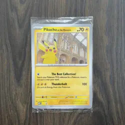Pokemon x Natural History Museum London Pikachu At The Museum Jumbo Card Sealed - Image 1