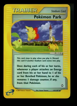 Pokemon Park 131/147 Aquapolis 2002 Reverse Holo e-Series Pokemon Card TCG - Image 1