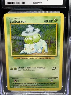 Pokemon TCG Bulbasaur Card CGC 10 (2023) Classic Holo CLV 001/034 Gem Mint - Image 2