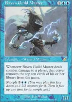 MTG Raven Guild Master, Scourge, Heavily Played, English - Image 1
