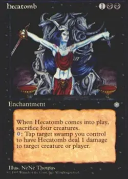 MTG Hecatomb, Ice Age, Heavily Played, English - Image 1