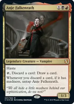 MTG Anje Falkenrath - Foil, Commander 2019, Heavily Played, English - Image 1