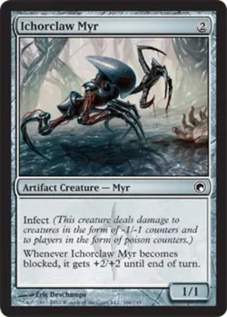 MTG Ichorclaw Myr, Scars of Mirrodin, Heavily Played, English - Image 1