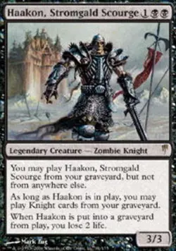 MTG Haakon, Stromgald Scourge, ColdSnap, Heavily Played, English - Image 1