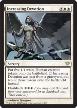 MTG Increasing Devotion - Foil, Dark Ascension, Heavily Played, English - Image 1
