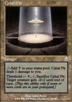 MTG Cabal Pit, Odyssey, Heavily Played, English - Image 1
