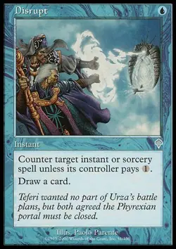 MTG Disrupt, Invasion, Damaged, English - Image 1
