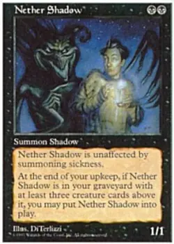 MTG Nether Shadow, Fifth Edition, Heavily Played, English - Image 1