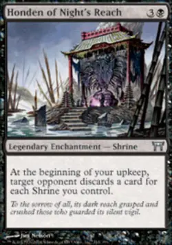 MTG Honden of Night's Reach, Champions of Kamigawa, Heavily Played, English - Image 1