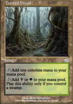 MTG Tainted Wood, Torment, Heavily Played, English - Image 1