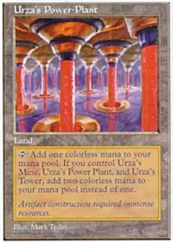 MTG Urza's Power Plant, Fifth Edition, Heavily Played, English - Image 1