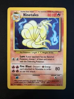 1999 Pokemon Ninetales Holo Base Set 12/102 - Image 1