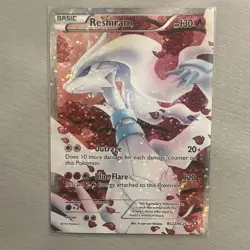 Pokemon Reshiram Full Art Holo Ultra Rare RC22/RC25 Legendary Treasures Card - Image 1