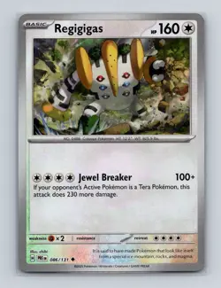 Regigigas 086 Pokemon Prismatic Evolutions Master Ball Reverse Holo Card NM+ - Image 1