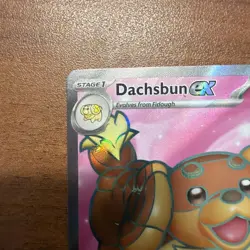 Pokemon Stellar Crown Dachsbun EX 160/142 Full Art Double Rare - Image 4
