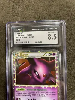 Espeon Prime Undaunted 81/90 Holo UR Pokemon TCG Graded CGC 8.5 Mint NM - Image 2