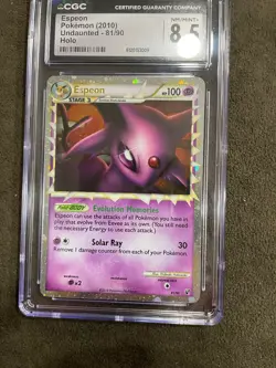 Espeon Prime Undaunted 81/90 Holo UR Pokemon TCG Graded CGC 8.5 Mint NM - Image 3