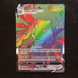 Regieleki VMAX 198/195 Pokemon Silver Tempest SWSH Secret Rare Rainbow Holo NM - Image 1