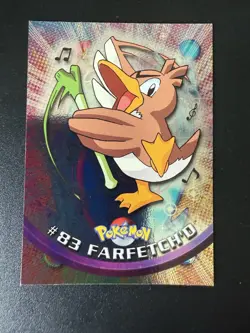 Farfetch'd #83 Pokemon Holo Foil Topps Blue Logo 1st Ed. TV Animation Edition LP - Image 1