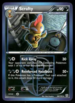 Pokemon Tcg Scrafty #86 Pokemon Plasma Storm NM - Image 1