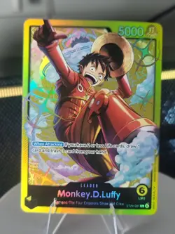 One Piece CCG - Monkey.D.Luffy ST29-001 Leader FOIL Egghead Starter Deck ST29 - Image 1