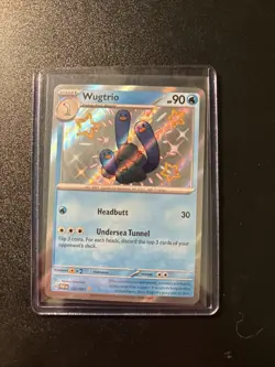 Wugtrio 122/091 Sv: Paldean Fates Shiny Rare Holo Pokemon TCG Card NM Condition - Image 1