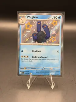 Wugtrio 122/091 Sv: Paldean Fates Shiny Rare Holo Pokemon TCG Card NM Condition - Image 1