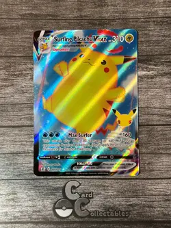 Surfing Pikachu VMAX 009/025 - Celebrations 25th Anniversary Pokemon Card - Image 1