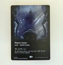 MTG: Watery Grave (Borderless) (Galaxy Foil) Edge of Eternities Foil NM - Image 1