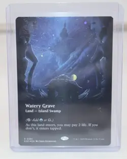 R 0381 Watery Grave GALAXY FOIL BORDERLESS VIEWPORT Edge of Eternities MTG Card - Image 1