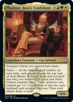 MTG Commander Streets of New Capenna M Phabine Boss's Confidant #009 - Image 1