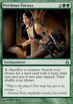 MTG Perilous Forays, Ravnica: City of Guilds, Heavily Played, English - Image 1