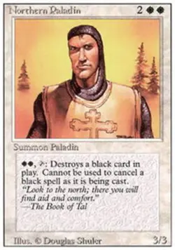 MTG Northern Paladin, Revised Edition, Heavily Played, English - Image 1