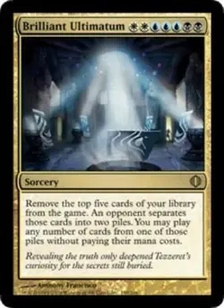 MTG Brilliant Ultimatum, Shards of Alara, Heavily Played, English - Image 1