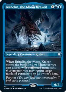 MTG Brinelin, the Moon Kraken - Foil Etched, Commander Legends, Lightly Played, - Image 1