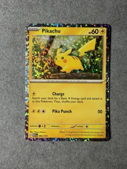 Pokemon Pikachu 002/015 McDonald's 2024 Promo Holo Card 60HP Basic - Image 1