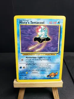 Vintage Non Holo WOTC Pokemon Card Misty’s Tentacool 32/132 Gym Heroes TCG - Image 1